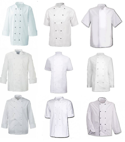 White chefs jackets full half - chefs, full/half