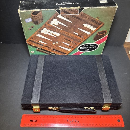 Vintage backgammon set - vintage, folding