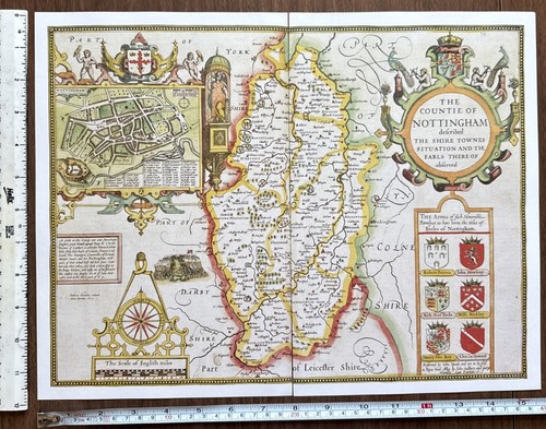 Old antique tudor map - antique,