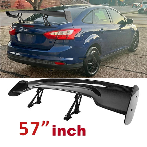 Rear trunk spoiler wing - rear, carbon