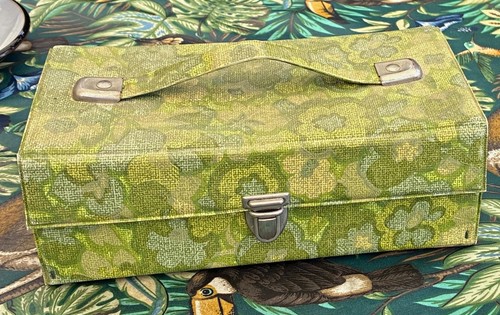 Green floral cassette tape - floral,