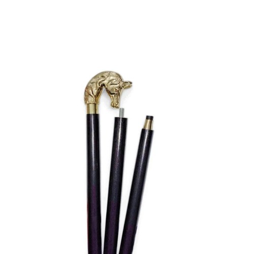 Brass horse head handle - brass,