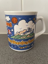 Northumberland Vintage John Hinde Mug Retro Hadrian's Wall, Bamburgh Castle