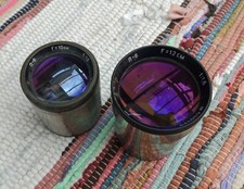 Set of 2 fast super rare projection lenses LOMO P-6 100mm f1.6 & P-6 120mm f1.6 