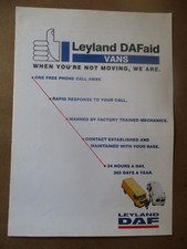 Leyland DAFaid leaflet vans A4 size folded