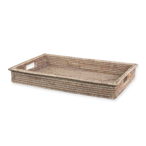 Rattan wicker tray serving - wicker,