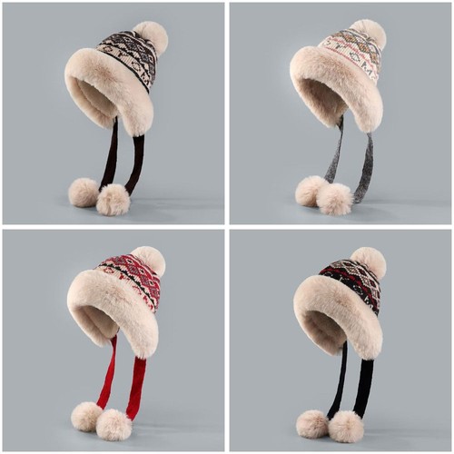 Knitted winter balaclava hat - winter,