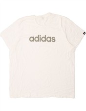 ADIDAS Mens Graphic T-Shirt Top 2XL White Q240
