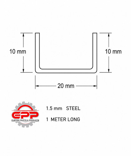 Channel section 10mm 20mm - channel, u