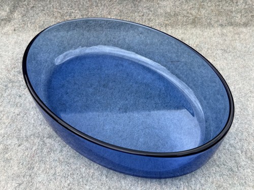Pyrex large oval clear - large, cobalt