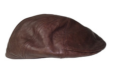 £550 BURBERRY LEATHER FLAT CAP 59 LARGE MADE IN ITALY PEAKY BLINDERS ENGLISH