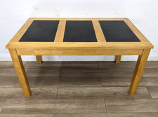 DINING TABLE Solid Oak 3 Black