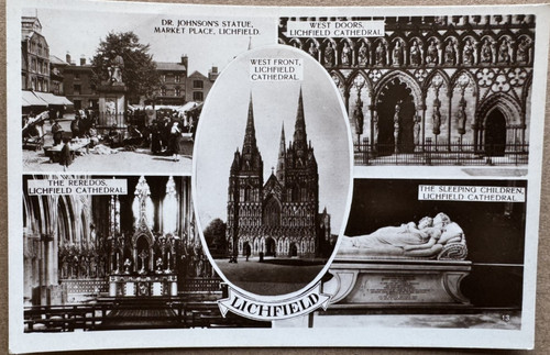 Vintage postcard lichfield - vintage,