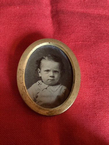 Antique tintype portrait - tintype,
