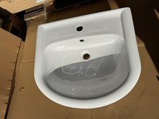 Moores 560mm Semi Recessed Bathroom Basin 1TH Single Tap Hole - Made In Italy -