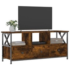  itzcominghome Industrial TV Unit Wooden TV Stand Shelves Storage Cabinet 102 cm