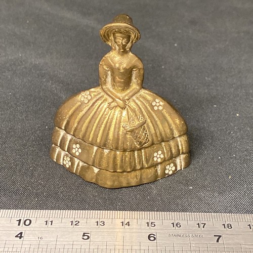 Vintage brass crinoline lady - vintage,