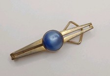 Very Unusual Design Vintage Gold Tone Tie Bar Clip - Art Deco Style