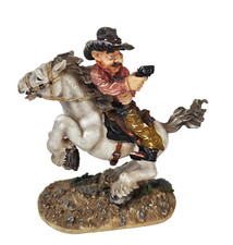 Cowboy Riding A White Horse