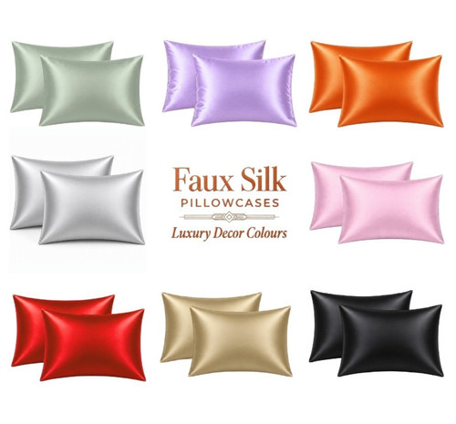 Luxury faux silk pillowcase - luxury,