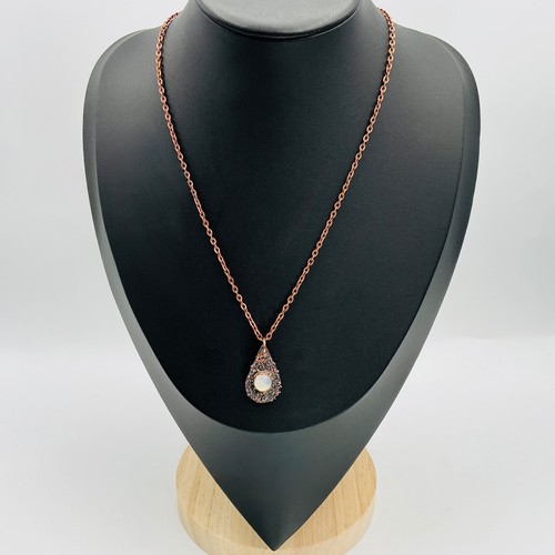 Necklace copper moonstone - necklace, gem