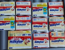 Nestle Milky bar 11 Empty original chocolate bar wrappers various years