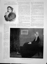 Old 1892 John Mcneill Whistler Artist Mother Professor Freeman Portra Victorian