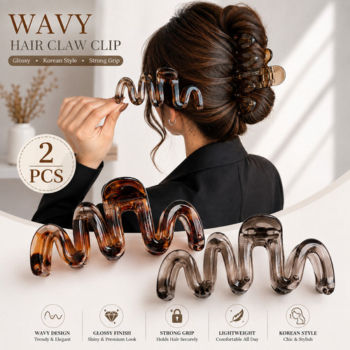 Pcs wavy hair claw - pcs,