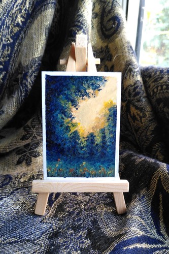 Aceo original forest edge - aceo, original: