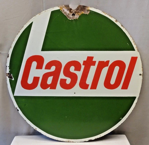 Vintage indrol castrol enamel - indrol,