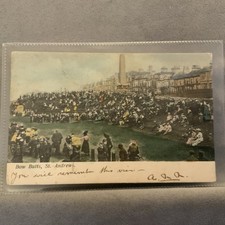 ST ANDREWS FIFE POSTCARD  BOW BUTTS GOLFING CROWD 1906