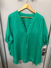 M&S Ladies Green pure linen