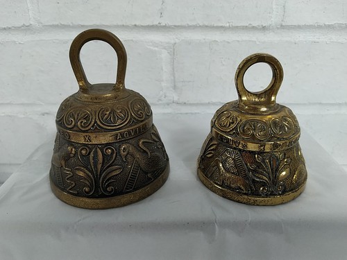 Vintage brass sanctuary bells - brass,