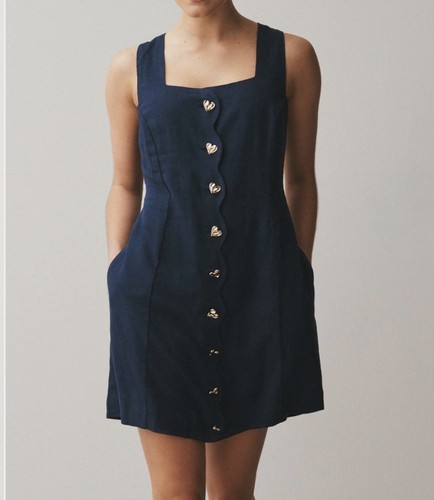 Next indigo blue - , linen-blend