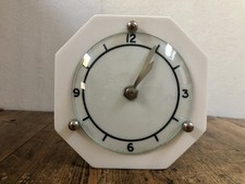 CLYDE ART DECO ELECTRIC MANTEL CLOCK - WORKING