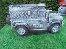 Small Landrover concrete garden ornaments