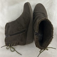 F&F Brown Faux Suede Ankle