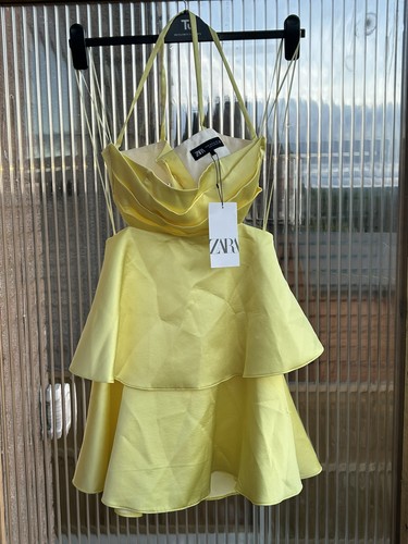 Zara yellow dress size - zara,