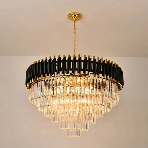 Gold chandelier crystal - gold,