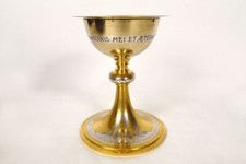 Silver Plated Chalice And Paten Minerva Evellin House Rennes Crucifixion XX