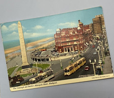 The Cenotaph and Butlin's Metropole Hotel Blackpool Modern Postcard Damaged