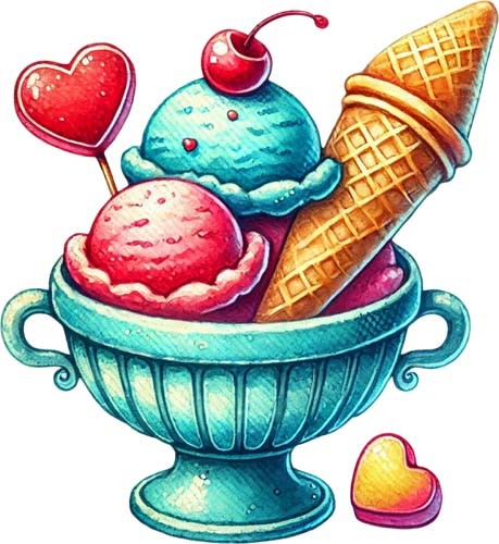Valentine day ice cream - ice,
