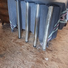 4 x Table / Worktop Support Leg / Desk Legs / Kitchen Worktop 60mm Round 710mm