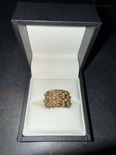 9ct Yellow Gold Solid 5 Row