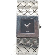 CHANEL Chanel Matelasse Quartz Watch Wristwatch SS Ladies Silver