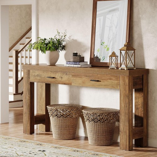 Wooden console table - 63",