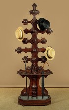 Antique Carved Oak Hall Stand c.1890