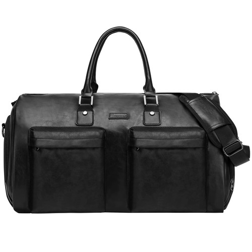 Leather garment bag - leather, for