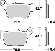 SBS Brake Pads Rear For YAMAHA