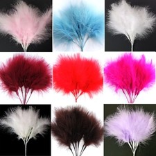 6 Wired Stems Marabou Fluff